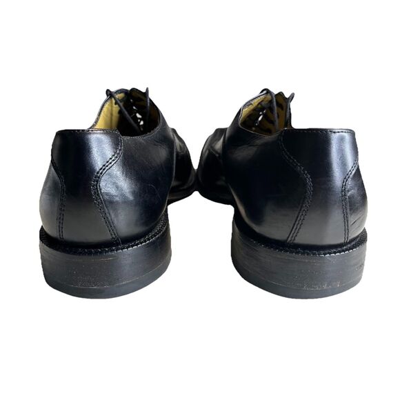 Mezlan Livonia Black Leather Oxford Men’s 10.5 Made in Spain Bicycle Toe Dress - Picture 3 of 8
